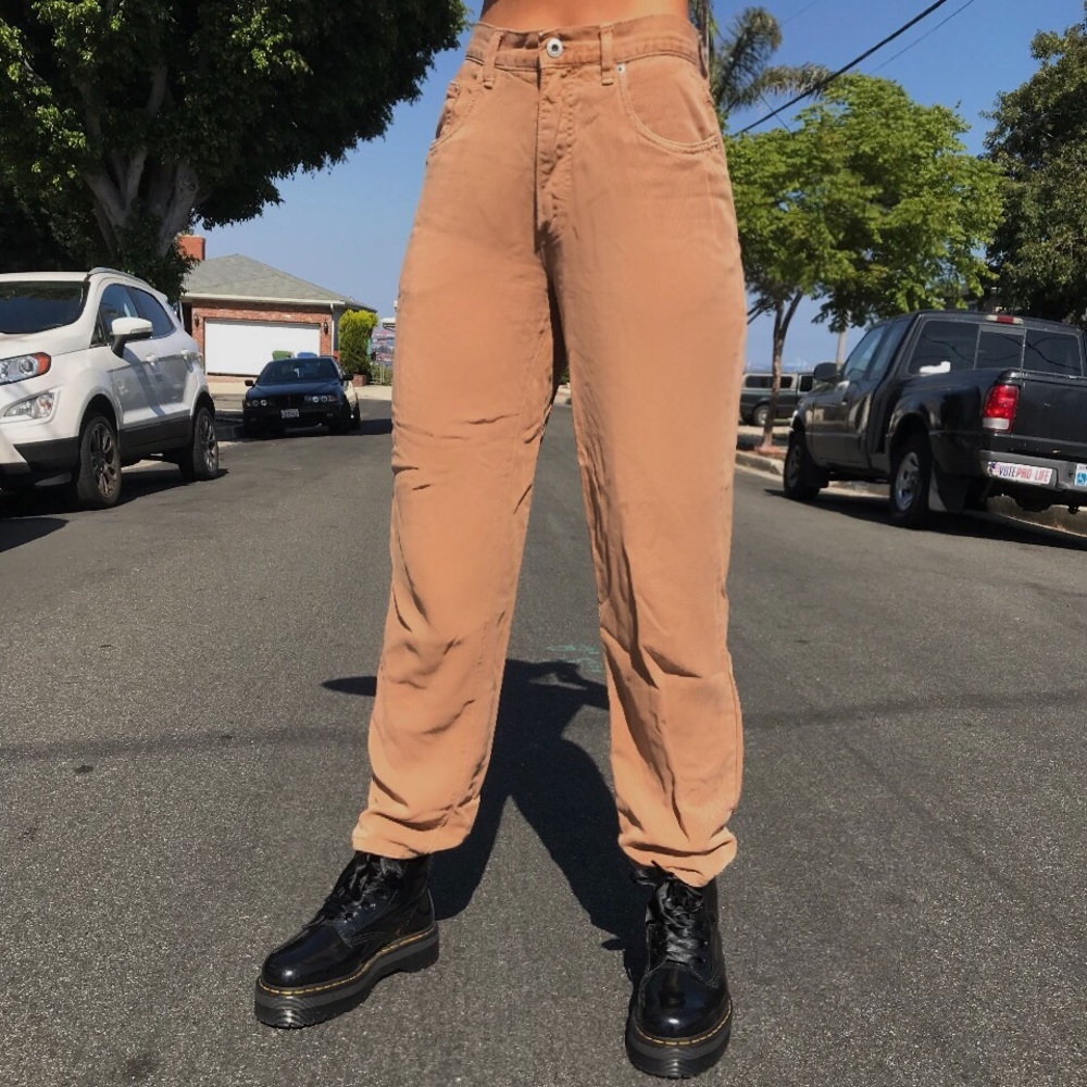 Light brown/tan straight leg baggy pants by Pulp🤠